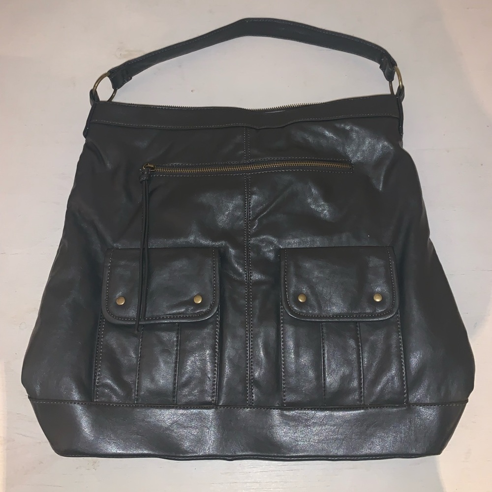 Vegan leather tote purse